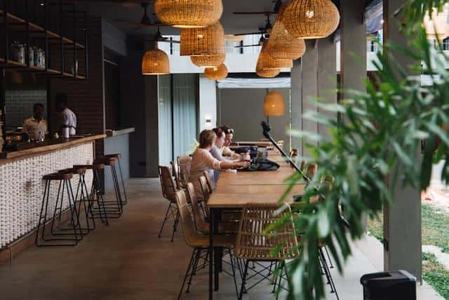 Inside of a stylish coffee shop as an illustration of smoke-free cafes in Belgrade and Novi Sad.